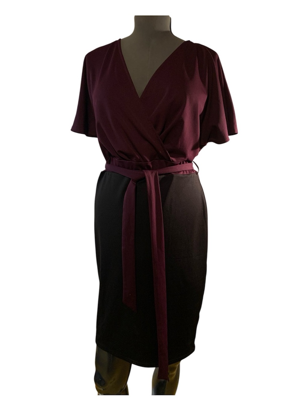 Grace Karin Plum Stretch Dress Xl